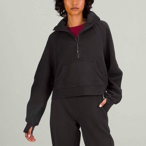 Lululemon Black Funnel Neck Half Zip Scuba